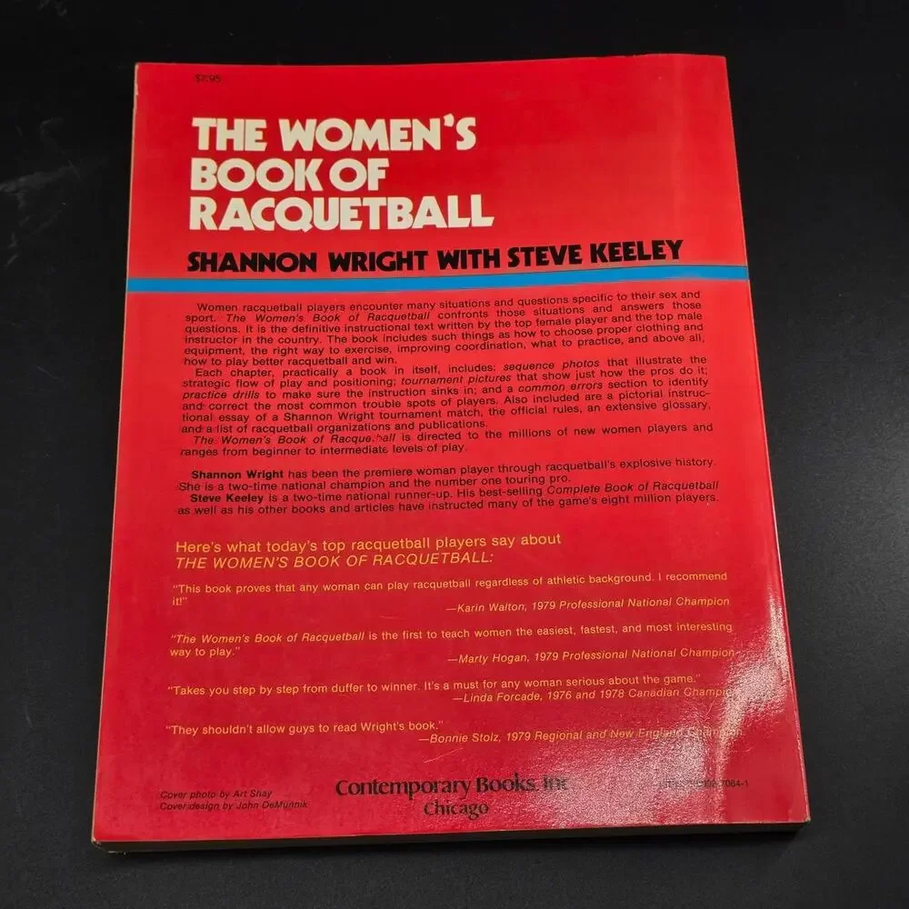 THE WOMEN'S BOOK OF RACQUETBALL SHANNON WRIGHT 1980 Illustrated Guide